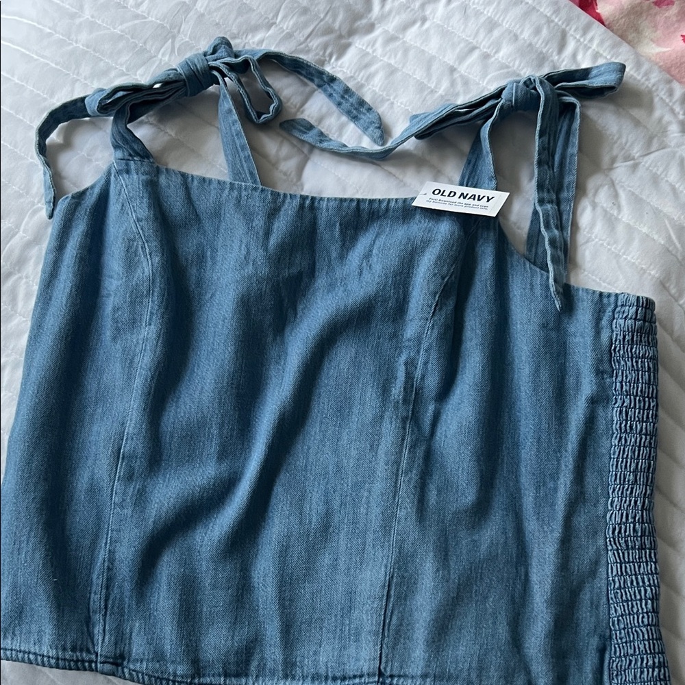Old Navy Denim Tie-Strap Tank Top
